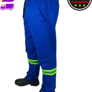 Calça Com Faixa Refletiva em Brim