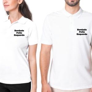 12 Camisetas Pólos Bordadas Piquet ou PV